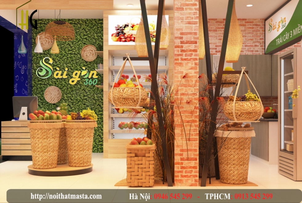 Thiết kế cửa hàng trái cây - anh hải - quận 1 