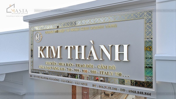 Yếu tố chất liệu sẽ ảnh hưởng đến chi phí làm bảng hiệu tiệm vàng