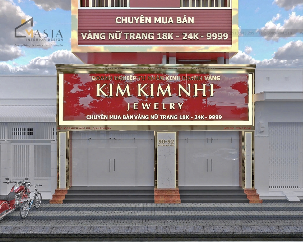 Mẫu thiết kế bảng hiệu ấn tượng tại Nội Thất Masta