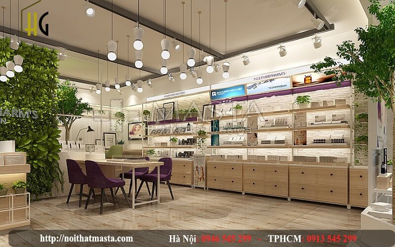 Chi phí thiết kế shop mỹ phẩm