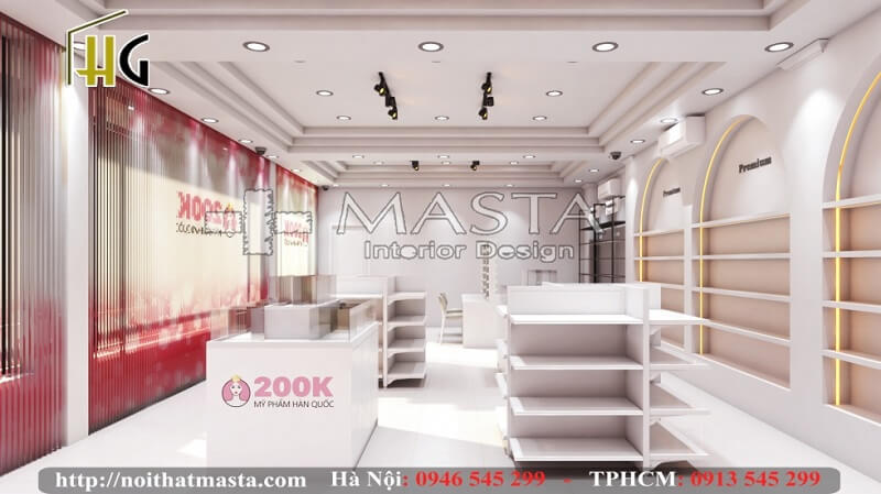 Nội Thất Masta - Đơn vị thiết kế shop mỹ phẩm chuyên nghiệp
