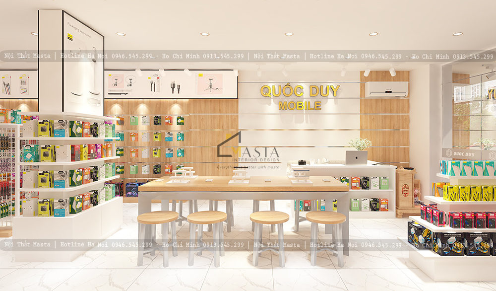 Thiết kế shop phụ kiện điện thoại Quốc Duy