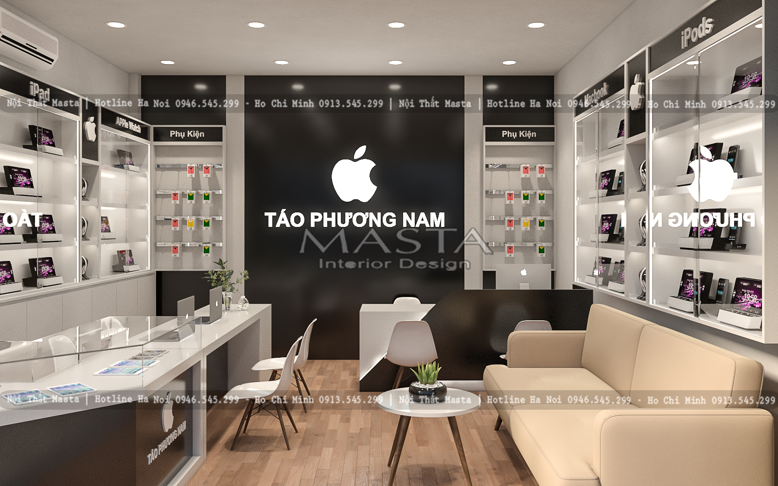 Thiết kế shop điện thoại Táo Phương Nam