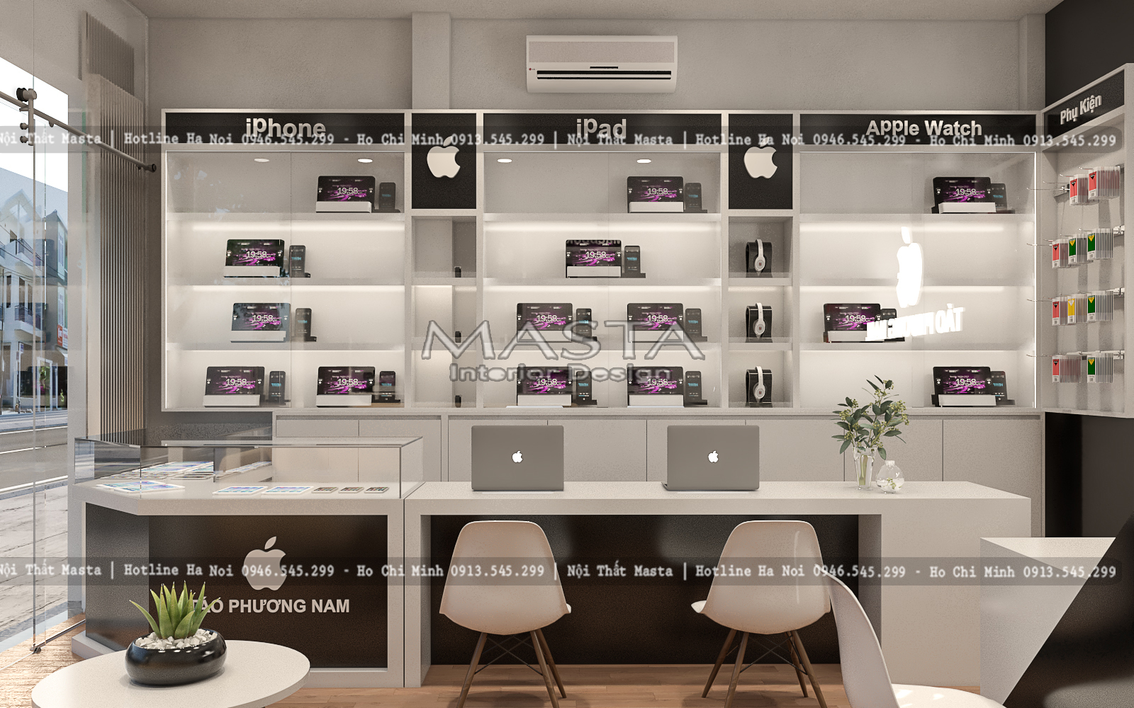 Thiết kế shop điện thoại Táo Phương Nam