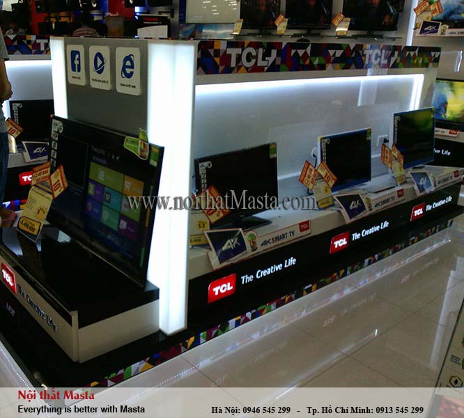 Mẫu kệ trưng bày điện máy1