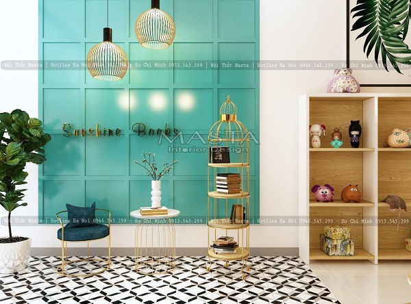 Mẫu thiết kế mặt tiền bên trong cửa hàng văn phòng phẩm