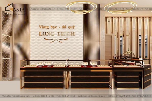 Màu sắc khi thiết kế tiệm vàng giúp tăng giá trị sản phẩm