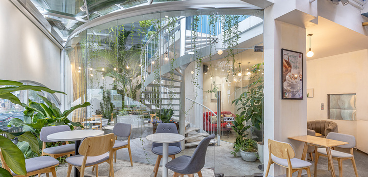 Mẫu thiết kế nội thất quán cafe hiện đại cực đẹp