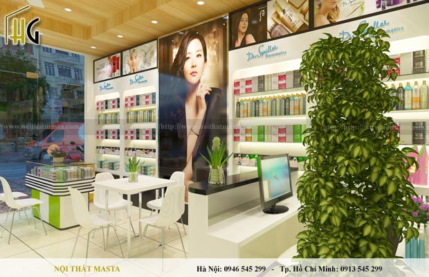 Bản vẻ thiết kế shop mỹ phẩm Lê Na