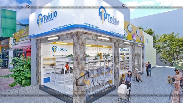 Mẫu thiết kế bảng hiệu shop mẹ và bé đẹp năm 2024