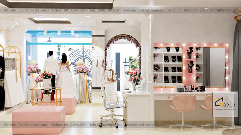 Không gian showroom cưới lộng lẫy, thoáng đãng