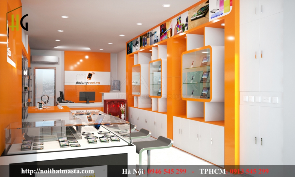 Bản vẽ thiết kế shop điện thoại DIDongcuoi của anh Linh