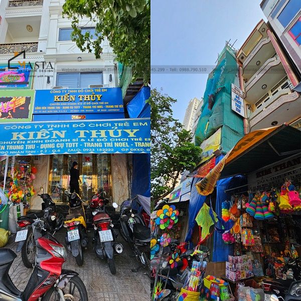 Hiện trạng trước khi thiết kế cửa hàng đồ chơi Kiến Thủy