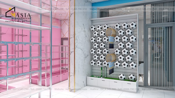 Thiết kế vách tường, trần nhà vân gỗ viền inox mạ vàng để tạo điểm nhấn cho không gian