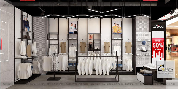 Cửa hàng thời trang Gavani được thiết kế đáp ứng các tiêu chí như sáng tạo, sang trọng