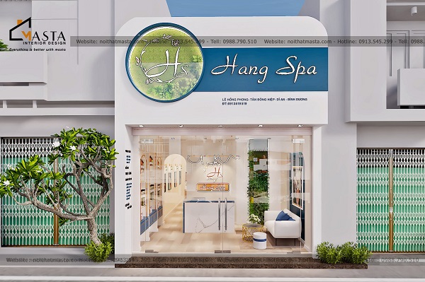 Phối cảnh 3D bên ngoài thiết kế Hang Spa