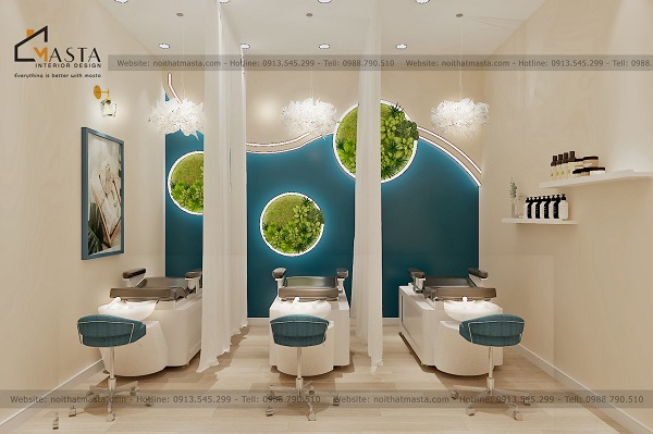 Hệ thống đèn rọi, đèn trần dịu nhẹ mang đến cho khách hàng trải nghiệm hết sức thư thái