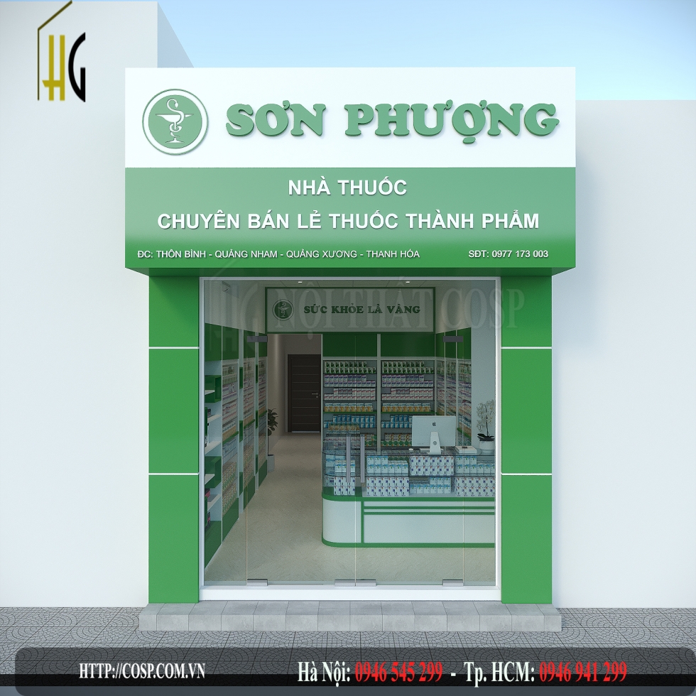 Mẫu thiết kế bảng hiệu nhà thuốc
