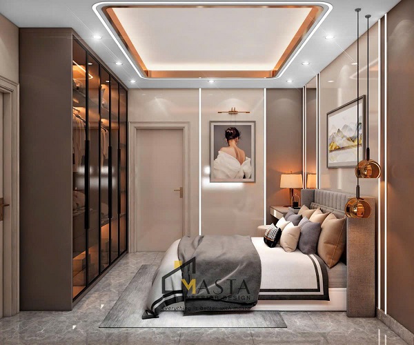 Sử dụng tủ đồ bằng kính để chị Hằng dễ dàng quan sát, lựa chọn quần áo