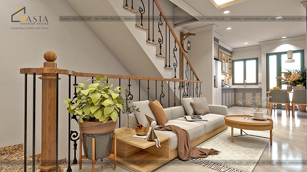 Phối cảnh 3D thiết kế nội thất homestay chị Nhãn, quận 7