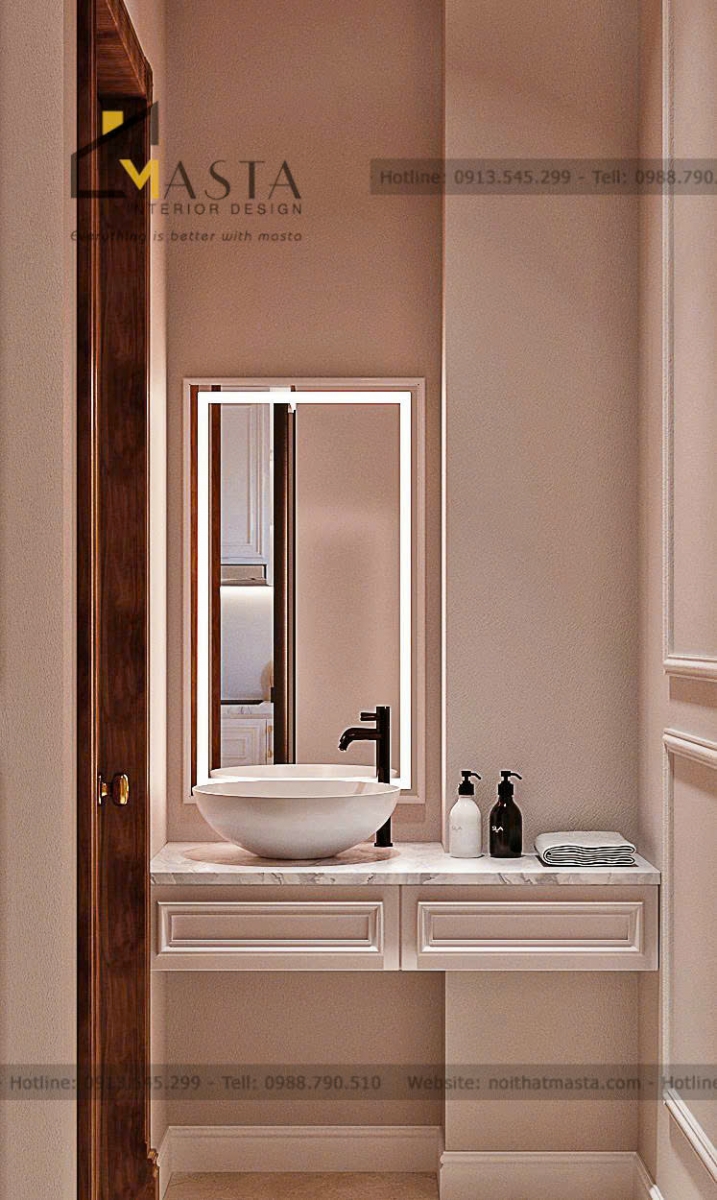 Thiết kế tối giản trong phòng tắm