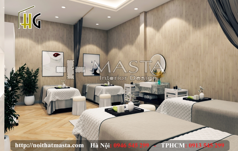 Thiết Kế Thi Công Nội Thất Spa Mini Đẹp Sang Trọng