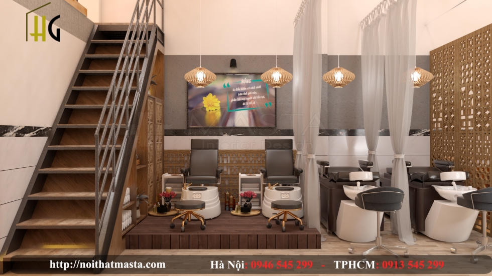Thiết Kế Thi Công Nội Thất Spa Mini Đẹp Sang Trọng
