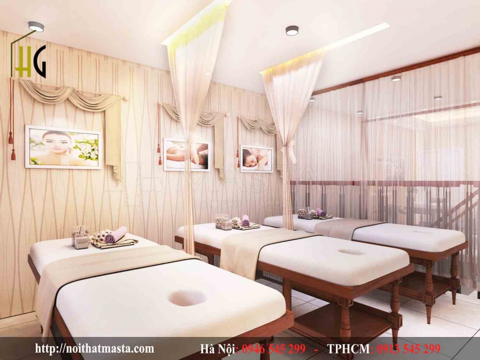 Thiết Kế Thi Công Nội Thất Spa Mini Đẹp Sang Trọng