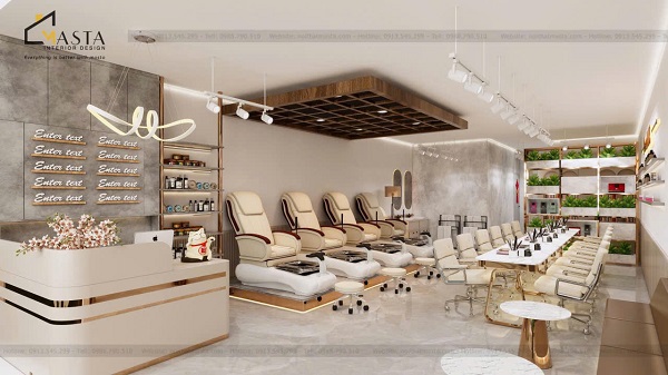 Không gian bên trong thiết kế nội thất tiệm nail, Canada