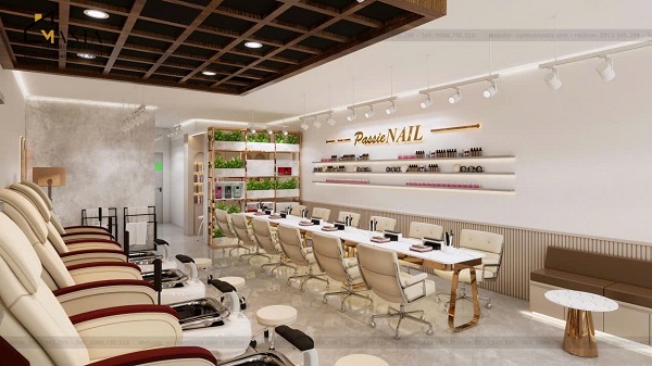 Thiết kế nội thất tiệm nail, Canada phong cách hiện đại