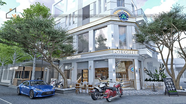 Phối cảnh 3D thiết kế POJ Coffee, Tân Bình
