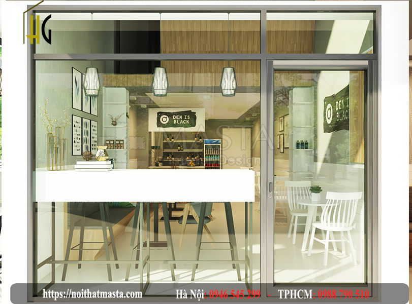 thiết kế quán cafe cô duyên