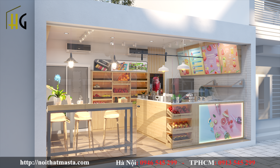THIẾT KẾ QUÁN TRÀ SỮA 
