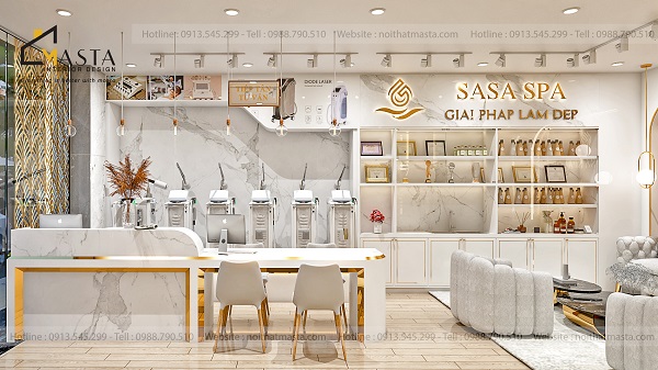 Khu vực tiếp đón và tư vấn khách hàng các loại hình dịch vụ tại spa