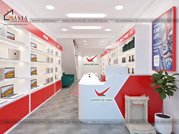 Lắp đặt hệ thống đèn khoa học, phân bổ ánh sáng đầy đủ cho shop Việt Khoa