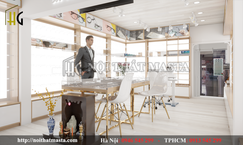 thiết kế shop kính mắt kim nguyên 2
