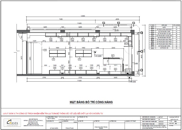 Mặt bằng bố trí của thiết kế shop mẹ & bé Tokijo