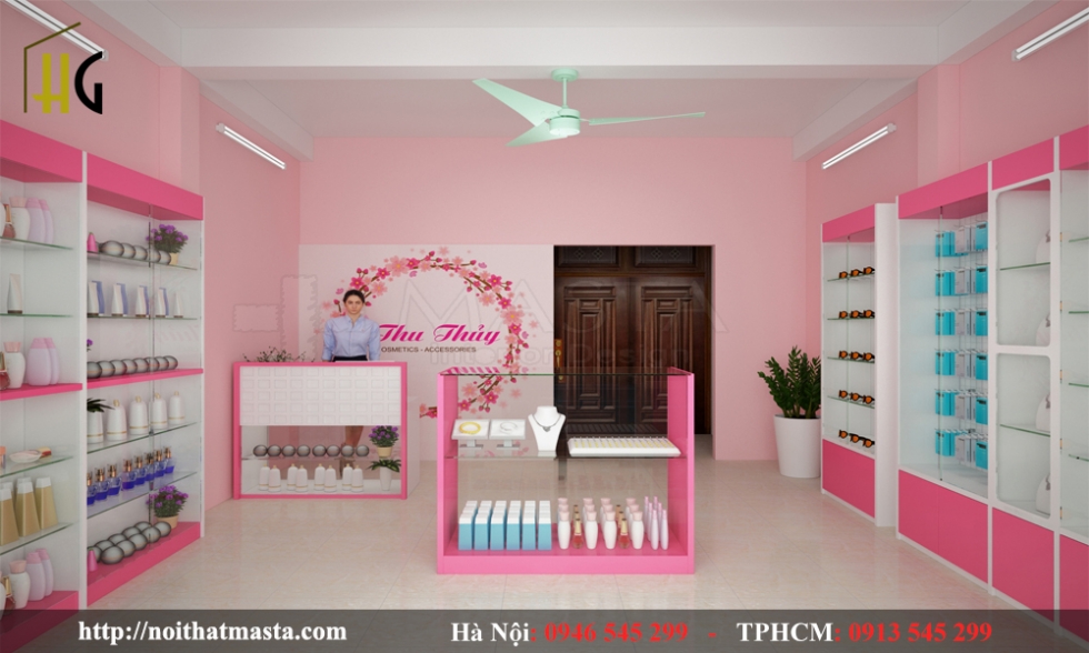 thiet ke shop my pham mau hong 9
