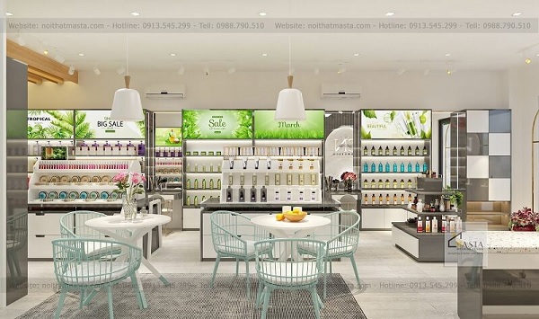 Xu hướng thiết kế shop mỹ phẩm phong cách hiện đại