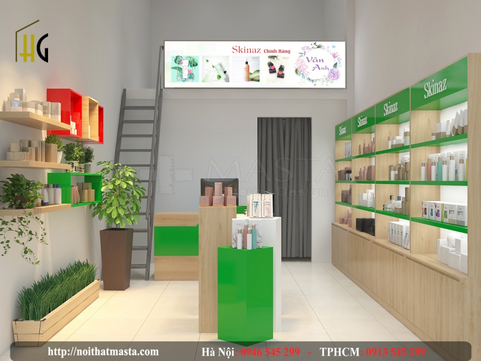 Thiết kế shop mỹ phẩm chị Vân Anh- Bình Dương
