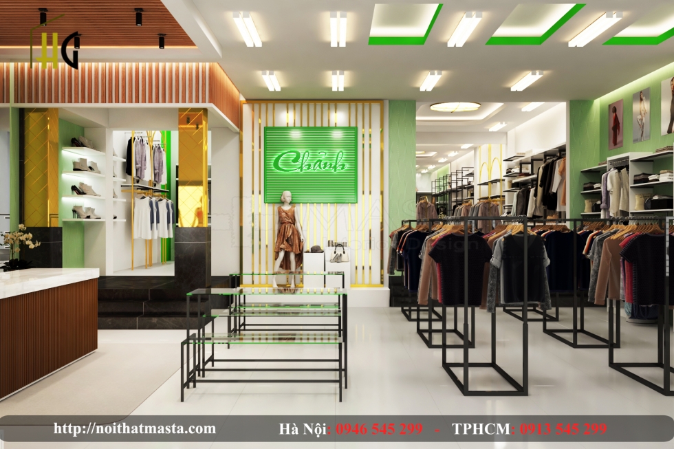Thiết kế shop thời trang mới đẹp 2020