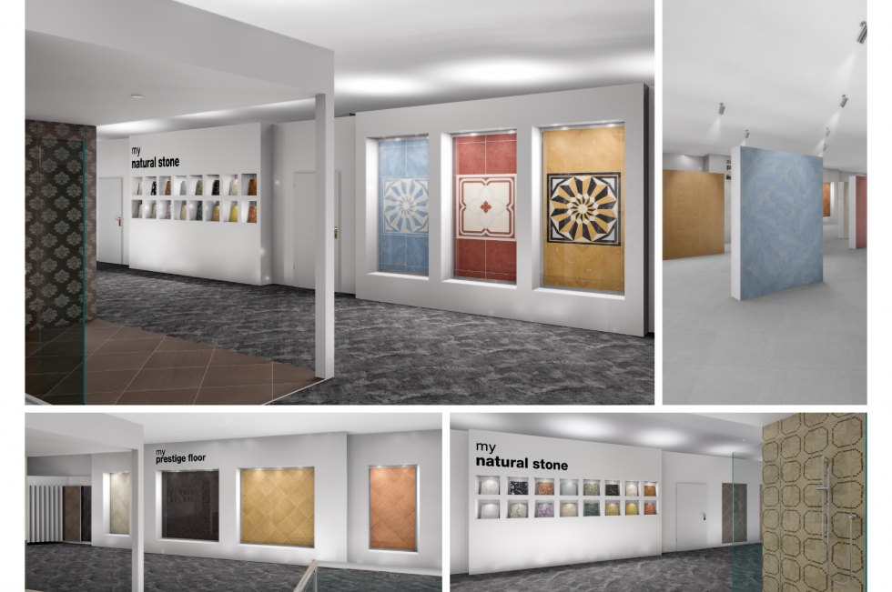 thiết kế showroom vật liệu xây dựng 3