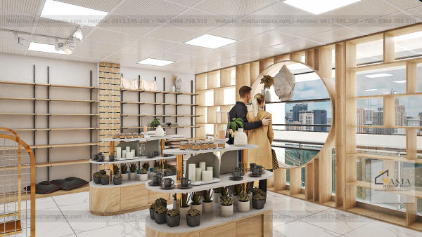 Phong cách thiết kế showroom phật giáo Sao Mai, Tân Bình hiện đại, sang trọng