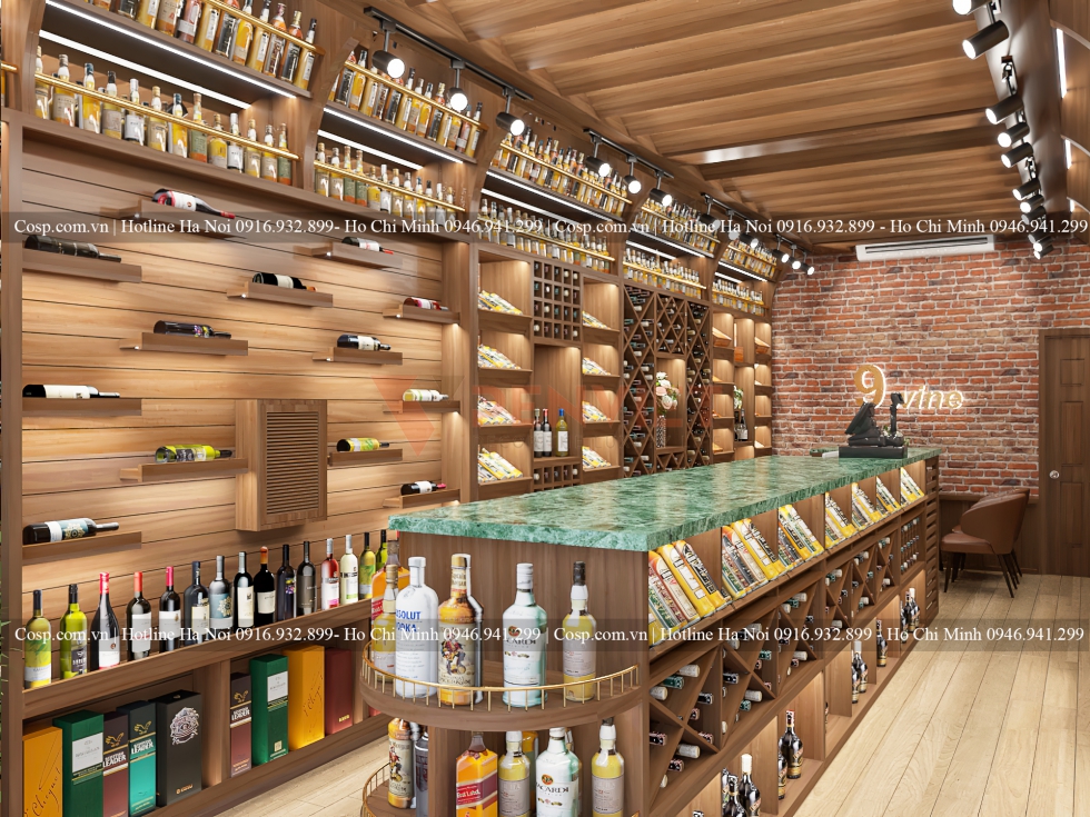 Thiết kế showroom rượu 9wine