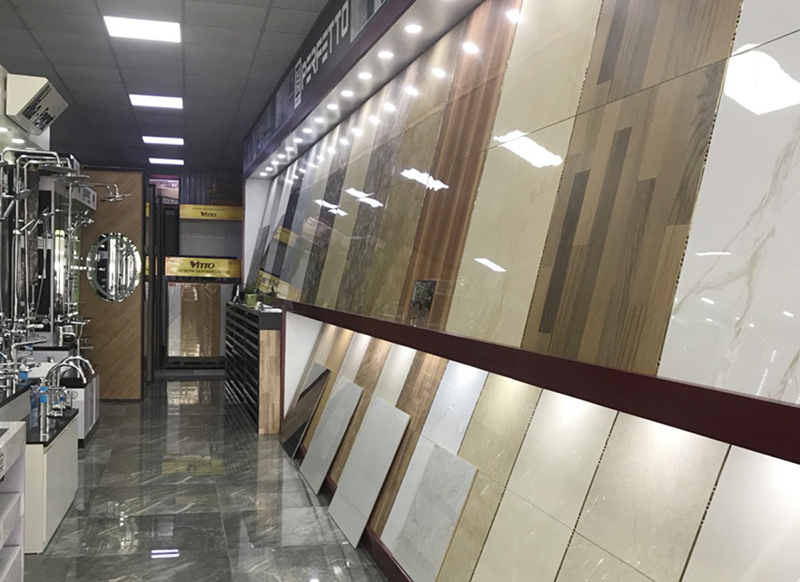 Thiết kế nội thất showroom trưng bày gạch ốp lát cực đẹp