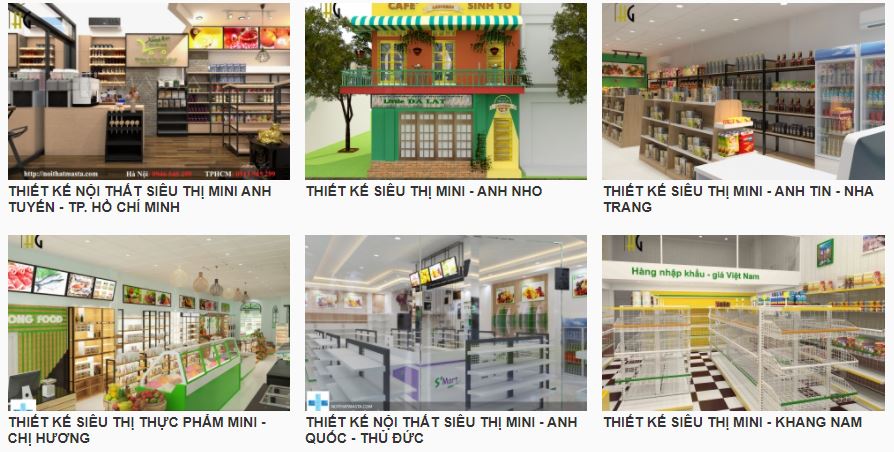 Thiết kế siêu thị mini tại Nội Thất Masta