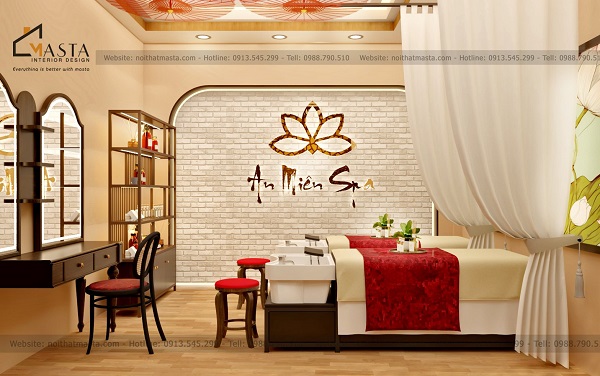 Thiết kế không gian spa theo style Trung Hoa kết hợp phong cách tối giản, tinh tế