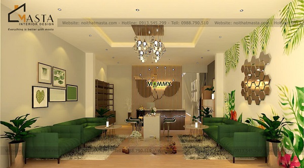 Bố trí dãy tường vẽ cây xanh tạo không gian sống động