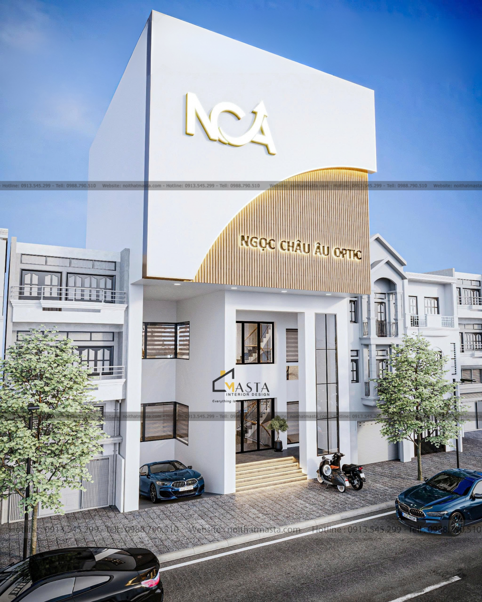 Thiết kế tiệm mắt kính NCA do Nội Thất Masta thực hiện