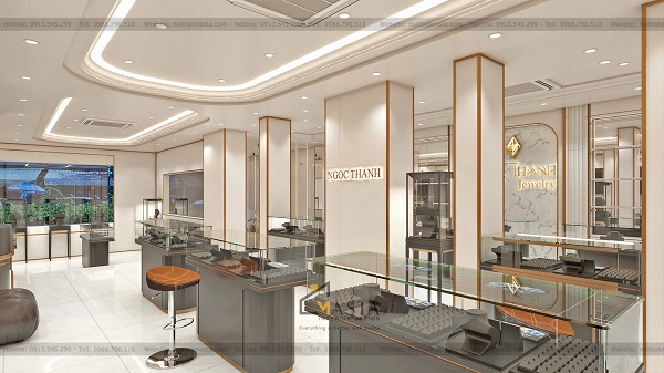 Bố trí không gian trưng bày 110m2 theo phong cách đương đại
